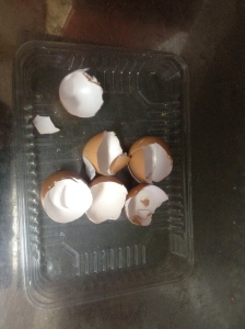 cáscaras de huevo